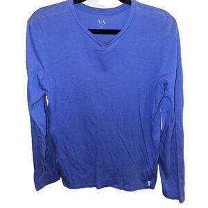 Armani E/X long sleeve royal blue shirt